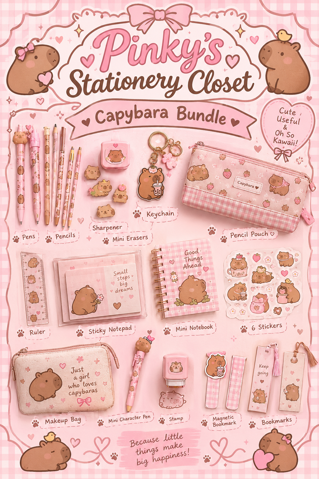 Capybara Stationery Bundle (PRE-PACKED)