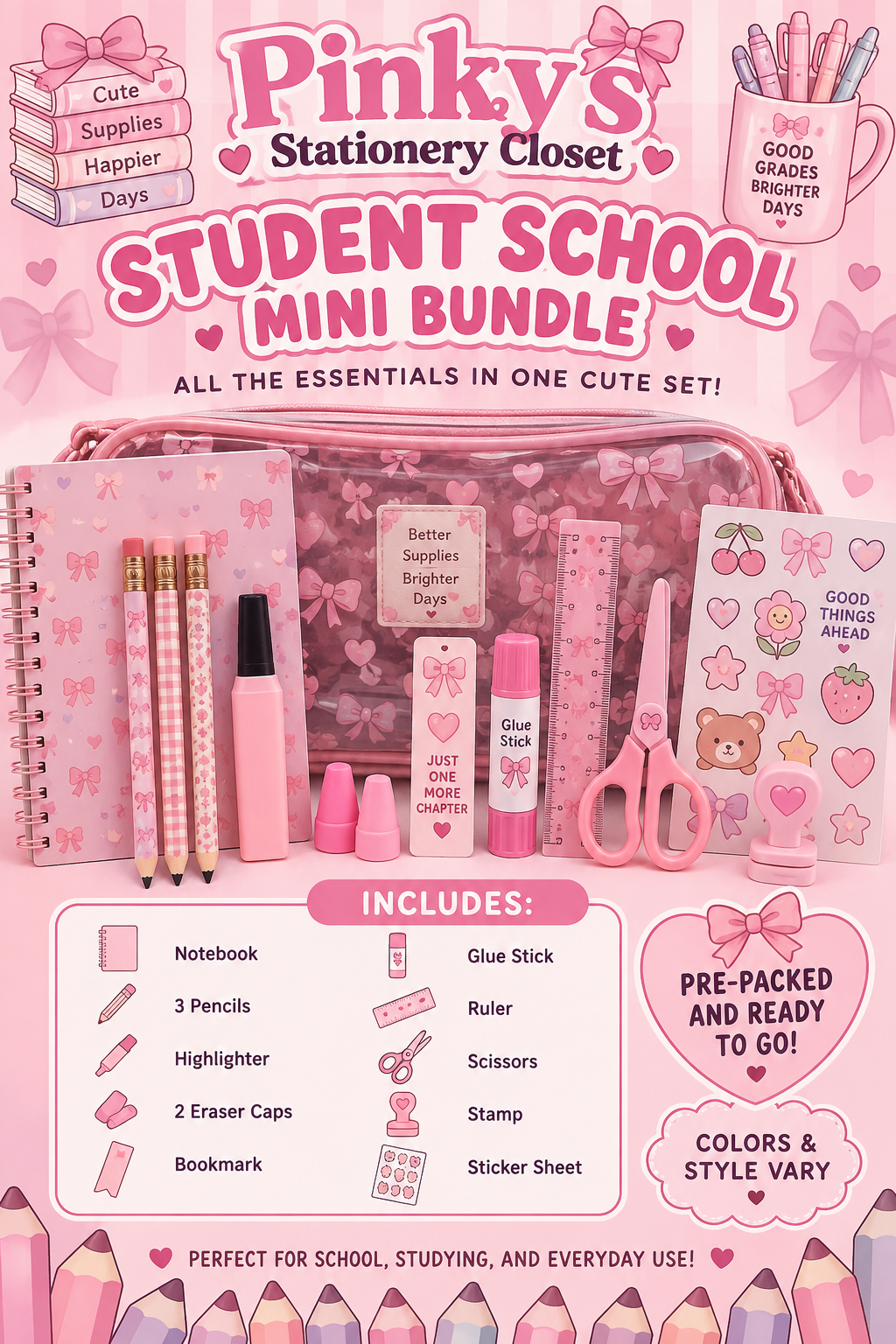 🎒 Student School Mini Bundle 🎒 (PRE-PACKED)